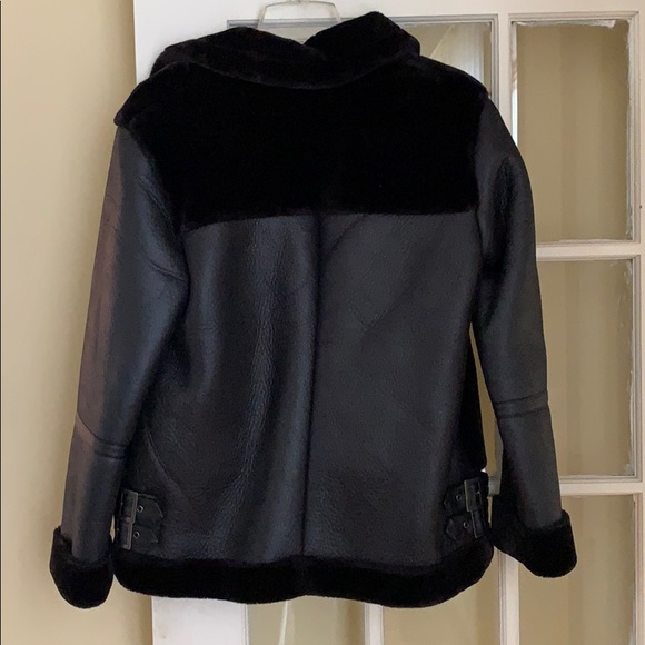 Faux fur leather jacket - Picture 2 of 2